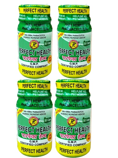 [BRSREGQCAEMRU2Y6] Ayurvedic Perfect Health 50 Capsules original for weight gain.(pack of 4)