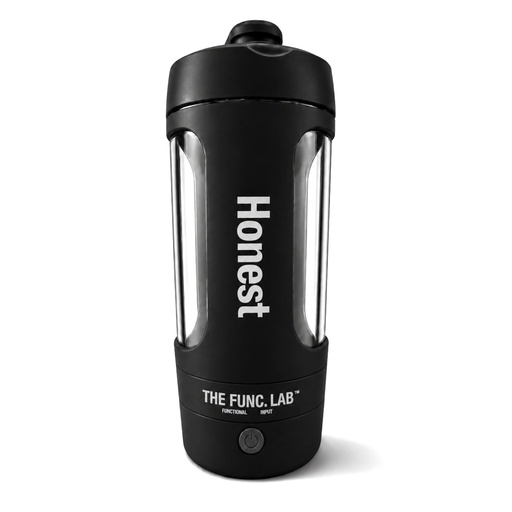 [BRSRYFIEBAJRYCL6] The Func. Lab Smart Electric Shaker | Honest (Black), 630 ml | 1200 mAh Rechargeable Battery | BPA-free Tritan Body | Portable Self-Mixing Protein Blender Bottle