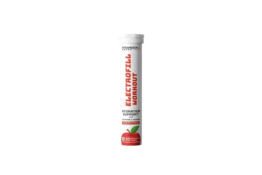 [BRSREZQHAR6WAFLP] Energy,Electrolyte Effervescent Tablets | Caffeine 100mg, L-Taurine, Vitamin C, Sodium, Potassium, Magnesium | Hydration, Energy Booster | Apple Flavour | 20 Tablets