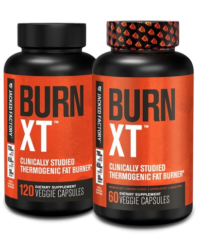 [BRSRAED7AFYGCYA3] Jacked Factory Burn-XT Clinically Studied Fat Burner & Weight Loss Supplement - Appetite Suppressant & Energy Booster - with Acetyl L-Carnitine, Green Tea Extract and More - 180 Natural Diet Pills