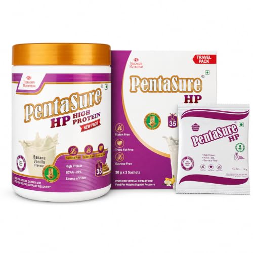[BRSRYZD4CMNQI2DB] PentaSure HP High Protein Vanilla - 400g with Travel Pack (90g)