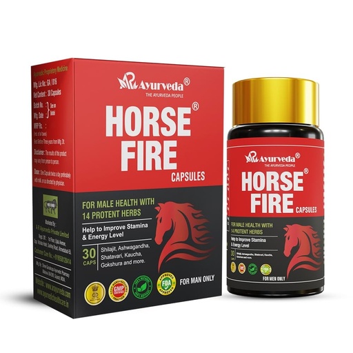 [BRSRM2YOBEORMDLD] Horse Fire Capsule, Strength & Stamina Booster For Men Wellness (Pack of 30 Capsules)