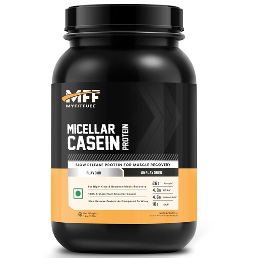 [BRSWGZINBACGKEIU] MyFitFuel Micellar Casein Protein Powder | 1 kg, 30 Servings (Unflavoured) | Slow Release Protein