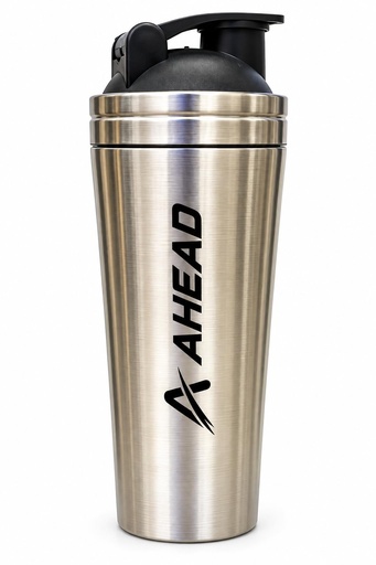 [BRSRYGLRCN6AGYDL] Active Stainless Steel Shaker Shaker Light weight and durable, 790ml Capacity, Leakproof Design, Measurement Graduation – 790 ml | Premium Protein