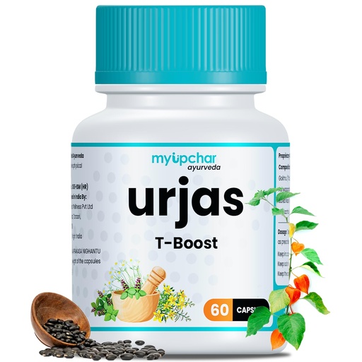 [BRSRO2YEC56BSF3D] myUpchar Ayurveda Urjas Testosterone Booster Supplement Capsules | With Ashwagandha, Safed Musli, Gokshura & Kapikacchu | For Energy and Stamina Booster, Muscle Growth | Pre & Post Workout Supplement | For Men | 60 Veg Capsules | Pack of 1