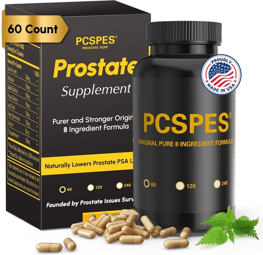 [BRSROELQDMHGMAA6] Prostate Health Supplements for Men - Lower PSA Levels Natural with Saw Palmetto & 7 Pure Herbs - Bladder Control Supplements & Reduce Nighttime Urination 60 Count