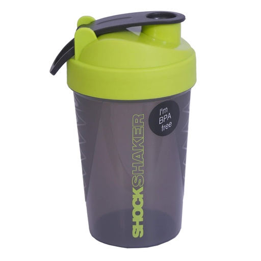 [BRSRAFABBMNBM33G] Jaypee Plus Shock Gym Shaker Bottle with Blending Ball | protein shaker men & Women|Shaker bottles |BPA-Free 500 ml, Green