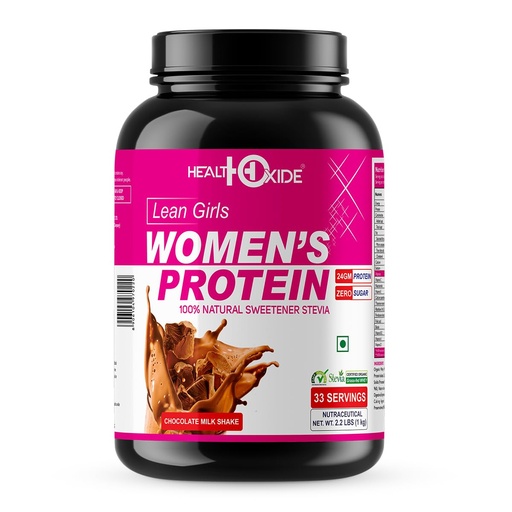 [BRSRAZ37AEBWO3LK] Healthoxide Women Protein Powder Lean Girl with 100% Natural Sweetner Stevia Chocolate Flavore (1 kg)
