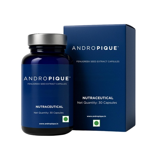 [BRSRAAYZOR6WOEL2] ANDROPIQUE- Natural Testosterone Supplement for men| Clinically backed | Patented Fenugreek seed extract | For energy, stamina, performance & endurance | 30 capsules