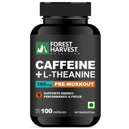 [BRSREFQOC5YQOAL3] Natural Caffeine with L-Theanine | 100 Veg Capsules | precision dosing, clean, synergistic formulation | Natural Focus & Energy Support | Caffeine 95mg + L-Theanine 100mg Per Serving