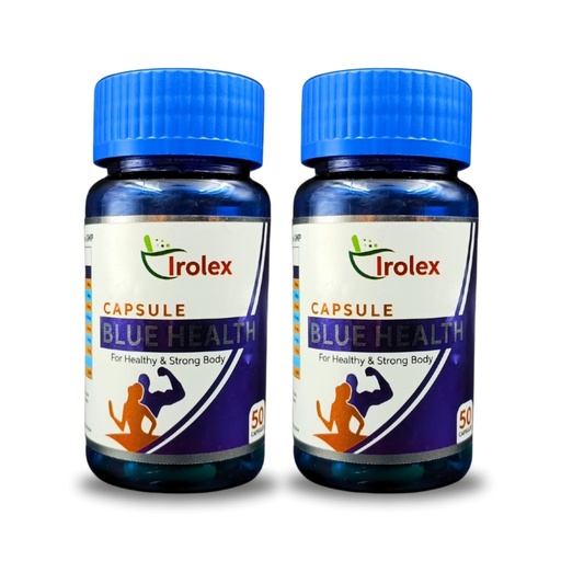 [BRSRA2YQBB7Q2CLO] Ayurvedic Blue Health Capsule For Healthy & Strong Body | 50 Caps | Pack Of 2