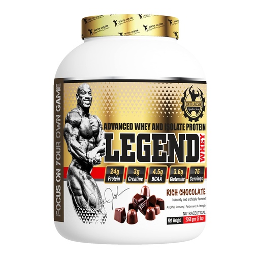 [BRSRMAAOOEDQO3A2] Dexter Jackson Signature Series Legend Whey - Advance Whey And Isolate Protein, 2.27 Kg (5 Lb) - Rich Chocolate | Premium Blend For Muscle Recovery And Growth