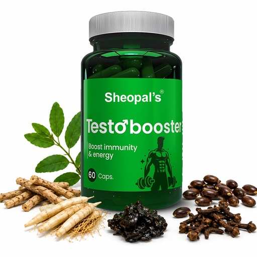[BRSRAGA7CIIWYDTP] Sheopals Testo Booster Capsules for Men | Shilajit, Ashwagandha, Safed Musli | Endurance, Strength, Energy, Vitality & Stamina Support | Testosterone Booster Men’s Wellness Product (60 capsules)