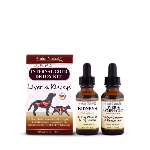 [BRSWIGALOECBMC3E] AMBER NATURALZ Internal Gold Detox Kit for Dogs, Cats, Birds, Rabbits, and Guinea Pigs | Herbal Support for Liver and Kidney Health | Natural Aid for Liver and Kidney Functions
