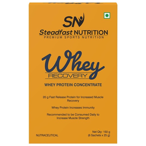 [BRSRMAAHAB7WKADH] Steadfast Nutrition Whey Unflavoured Protein Concentrate 20g fast release Whey protein for muscle recovery growth & immunity (6 Sachets 150g)