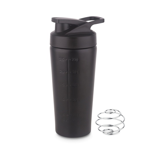 [BRSRY2QPOEBREYDJ] ATTRO Power Gym Stainless Steel Shaker Bottle with Wire Whisk Ball, Leakproof Protein Shaker for Gym, Workout & Fitness, 1000ml-Black