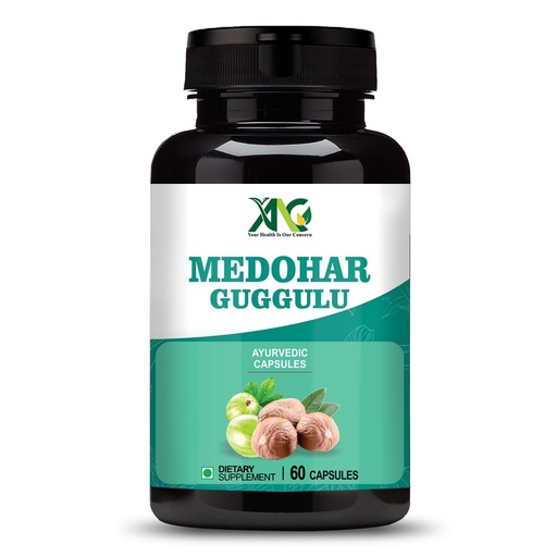 [BRSRACYQCMCBQGQU] ANC Medohar Guggulu Ayurvedic Capsule. Enriched with Guggulu, Triphala, Trikatu, Castor. 1 Bottle, 60 Capsules