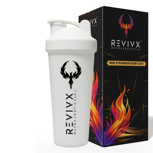 [BRSRGFQKCRYGACTB] Protein Shaker Bottle 700ml BPA-Free Leakproof Gym Shaker for Fitness & Workouts (White)