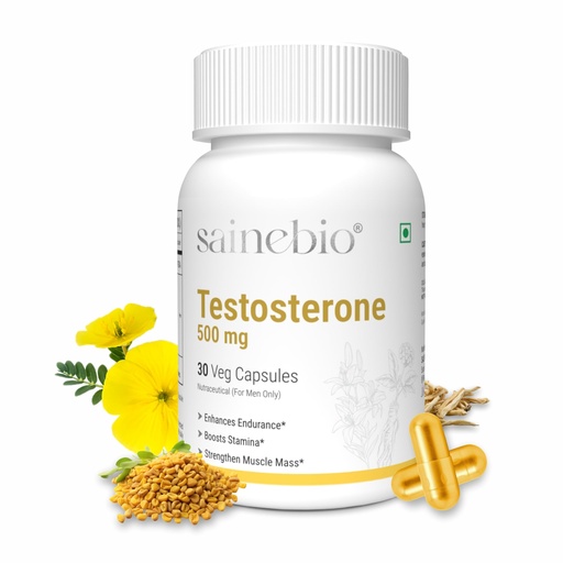 [BRSREEA3DIAR4YAZ] Sainebio Testoboost for Men | Natural Testosterone Booster with Ashwagandha, Tribulus & Ginseng | Boost Strength, Energy, Stamina & Vitality | 30 Capsules