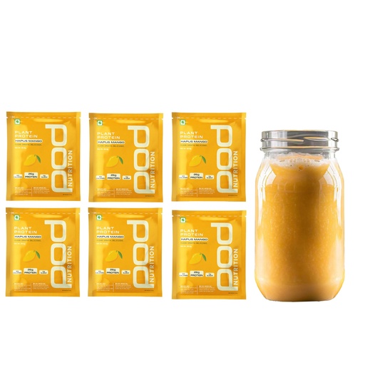 [BRSRAGLYABYQ2HIZ] Plant Protein Isolate | Hapus Mango - (Pack of 6) | 26g Protein/Sachet | Vegan, No Added Sugar, Dairy Free | 100% Authentic & No Adulteration | Clean, Light & Easy to Digest | Travel Pack