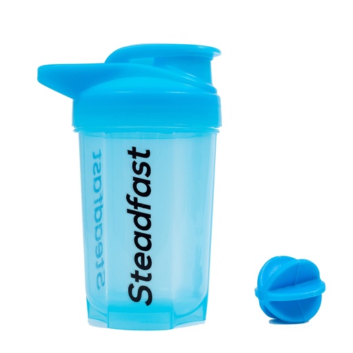 [BRSW2HQBB4HWGAD5] Steadfast Nutrition Protein Shaker Blender 400ml Bottle for Whey Protein Mix, Cycling, Gym Water Bottle with Blender Ball (Neon Blue Shaker)