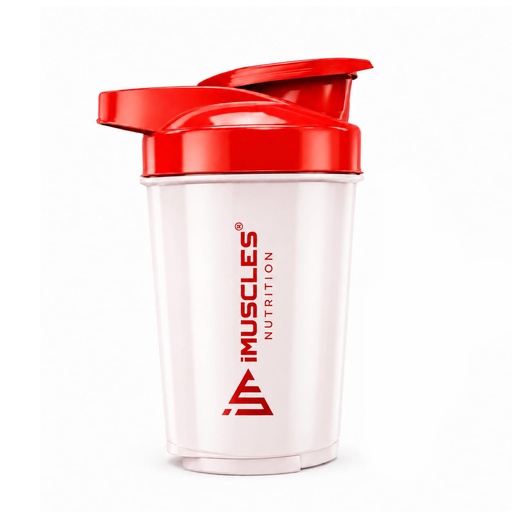 [BRSREGD2OUHAAHTJ] 500ml Mini Shaker Bottle with Ball | BPA-Free, Leak-Proof, 2-Way Opening | Flip Handle | Freezer Safe | Easy to Clean | Premium Recyclable Shaker for Gym & Fitness (White)