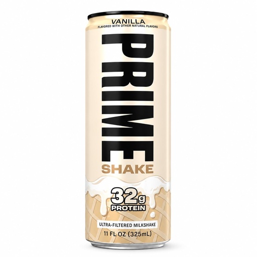 [BRSRYZ34CMDRM2DG] PRIME Vanilla Protein Shake 325ml | High Protein Ready-to-Drink Milkshake | Smooth Vanilla Flavour | Convenient Post-Workout Protein Beverage