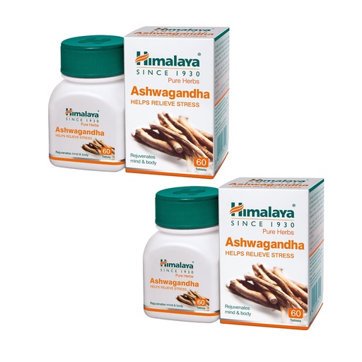 [BRSW2HDQDMAW23LJ] Himalaya Ashvagandha - General Wellness Tablets, 60 Tablets - Pack Of 2
