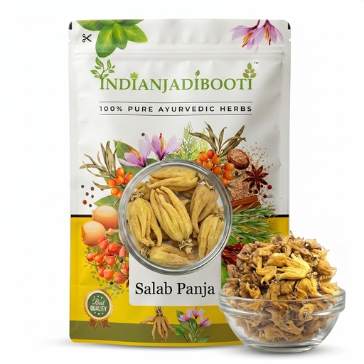 [BRSRYYATPN7QMDLX] IndianJadiBooti Pure Salam Panja (Marsh Orchid) | Rare Ayurvedic Root for Holistic Vitality, Traditional Rejuvenation & Systemic Strength (5g)