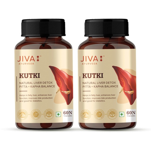 [BRSW2EA7CUGRODY6] Jiva Kutki Capsules Liver Support Detox 60 Caps (Pack of 2)