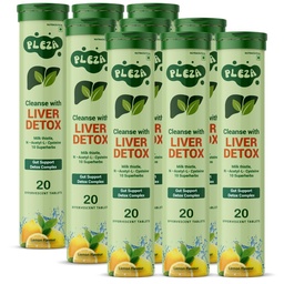 Liver Detox Effervescent 180 Tablets for Men & Woman | 250mg Milk Thistle, 600mg NAC, Turmeric & 10 Superherbs with Vitamin C | Plant-Based Supplement for Liver Cleanse, Gut Health & Toxin Flush | Vegan, No Sugar, Lemon Flavor (Pack of 9)