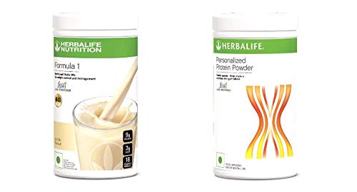 [BRSWGCAQOINQAHTO] Herbalife Nutrition Pack of Formula 1 Nutritional Shake Mix (Vanilla) and Personalized Protein Powder, 400 g