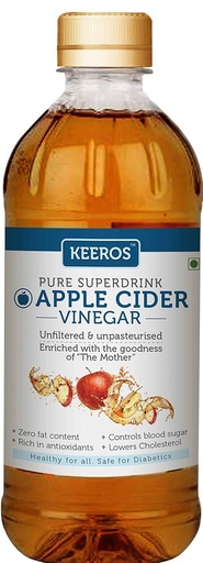 [BRSRGCT7C55GMD35] Keeros Apple Cider Vinegar with Mother | Raw, Unfiltered & Unpasteurised ACV | Rich in Antioxidants | Supports Digestion, Blood Sugar Control & Heart Health | Natural Detox Drink (500ml, Pack of 3)