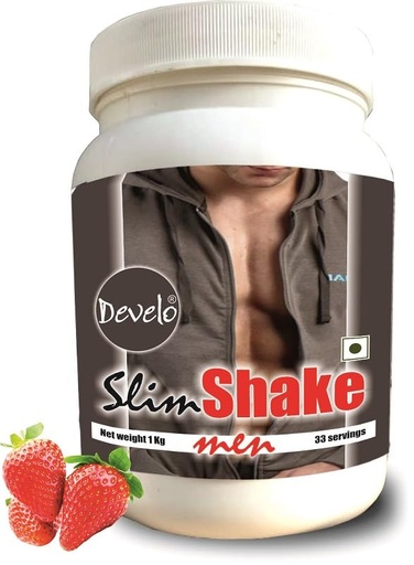 [BRSRA2YPBV6BMGY2] Develo Men's Only Formula for Weight Management, High Protein Slim Shake – 1 kg Strawberry