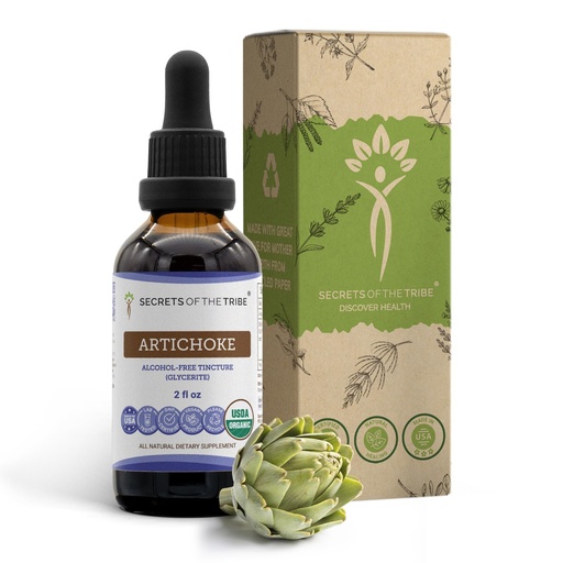 [BRSRMBT2BMFRODIV] Secrets of the Tribe Artichoke USDA Organic | Alcohol-Free Extract, High-Potency Herbal Drops | Made from 100% Certified Organic Artichoke (Cynara scolymus) Dried Leaf 2 oz