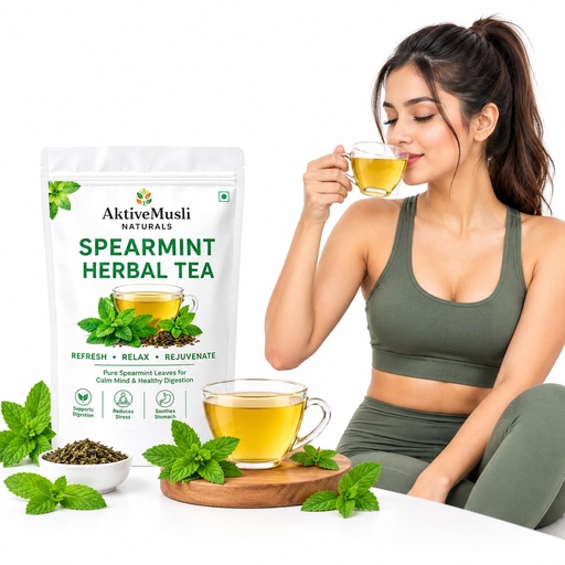[BRSRYGA7C4BBGADF] Spearmint Herbal Tea Leaves 100% Natural and antioxidant,PCOS Herbal tea