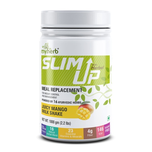 [BRSROCD5O4IRMHTB] MYHERB Plant Protein Powder| For Men and Women | Chocolate Flavour (1 Kg) & MYHERB Slim Up Meal Replacement Shake (Juicy Mango Milk Shake, 1000 gm)