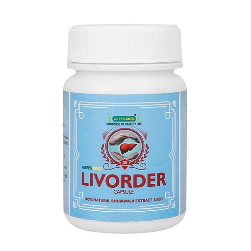 [BRSROC36DMIGE33D] GreenGold Livorder BHUMI AMLA Capsules For Liver Cleanse and Detox, Pure Ayurvedic, Natural, Herbal Supplement