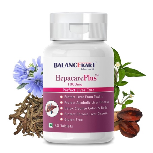 [BRSRYYYKOUOWMCQ6] Hepacare Plus Liver Detox Tablets | Milk Thistle Extract 50mg (30:1) with Bhringraj & Machika | Ayurvedic Liver Support Supplement for Digestion, Fatty Liver & Daily Cleanse | 60 Tablets