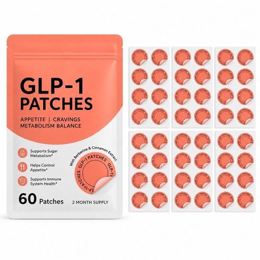 [BRSRYFD7OIJQM3IU] RIDOY GLP-1 Patches for Appetite, Cravings and Metabolism Balance, with Berberine & Cinnamon Extract, 60 Patches (PACK OF 2)