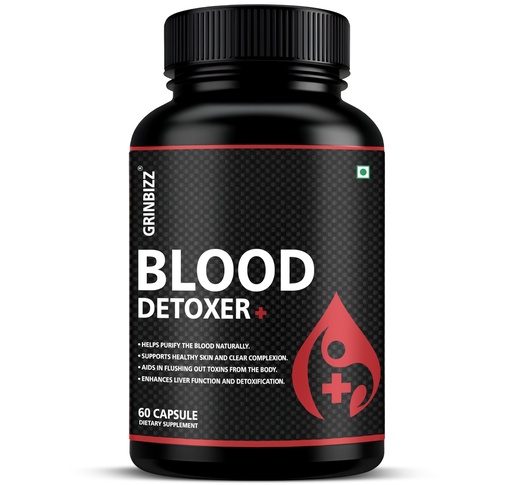 [BRSRGCYZAF5Q2F33] Blood Detoxer Plus Capsules | Natural Blood Purifier for Clear Skin & Body Detox | Supports Healthy Skin, Liver & Immunity | 60 Capsules