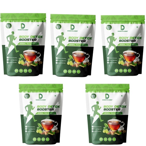 [BRSRACYCOIBG2HLB] Tea Detox Drink Body Booster (Kadha) blends 30+ herbs like Amla, Turmeric, Ashwagandha, Moringa & more for detox, immunity, and digestion. 250gm Pack-5