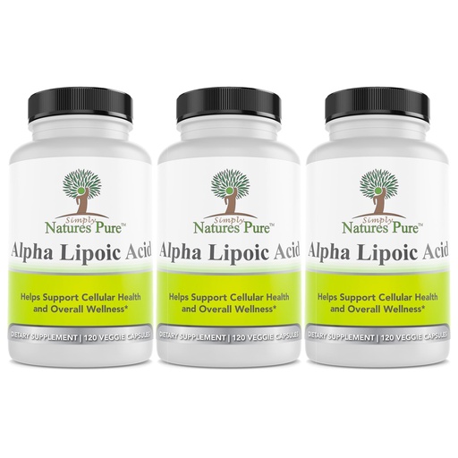 [BRSW2BL5AEPGA2Q4] Simply Natures Pure Alpha Lipoic Acid 600mg 360 Veggie Capsules, Non-GMO Thioctic Acid 12 Month Supply
