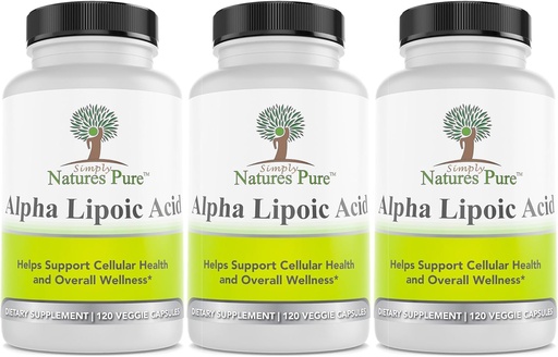 [BRSW2BL5AEPGA2Q4] Simply Natures Pure Alpha Lipoic Acid 600mg 360 Veggie Capsules, Non-GMO Thioctic Acid 12 Month Supply
