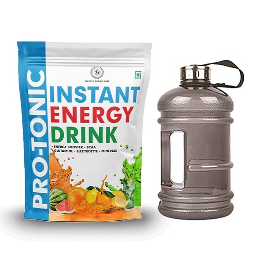 [BRSW2BAOCQIA4DQ3] MUSCLE TRANSFORM Isotonic Instant Energy Drink Formula, Extended Workout Electrolyte Energy Drink with Anabolic Stack 2:1:1 BCAA, Dextrose Monohydrate and L-Glutamine | 833mg Electrolytes [32 Servings, Mojito Flavor] Free Gym Gallon Shaker