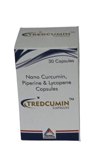 [BRSROFT6CEFRMH3U] Tredwell Nano 30 Capsules with 95% Curcuminoids, Nano Curcumin,Piperine and Lycopene Capsules | Antioxident & Anti inflammatory | Good For Skin & Joint pains