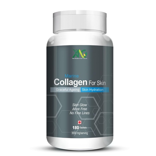 [BRSROCD6OUPBOEQY] ANC Marine Collagen 3000mg Peptides for Men & Women Supports Healthy Skin, Hair, Nails, Bone & Joint (180 Tablets)