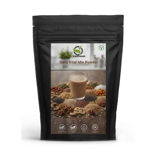 [BRSRGZQ3BFYAKDLP] Yathest Premium Daily Vital Mix Powder, 200gm, pack of 200gmx1, Seeds and Dry Fruits Powder | 100% Natural | No Added Sugar | No Preservatives | Dry Fruits Mix 200g