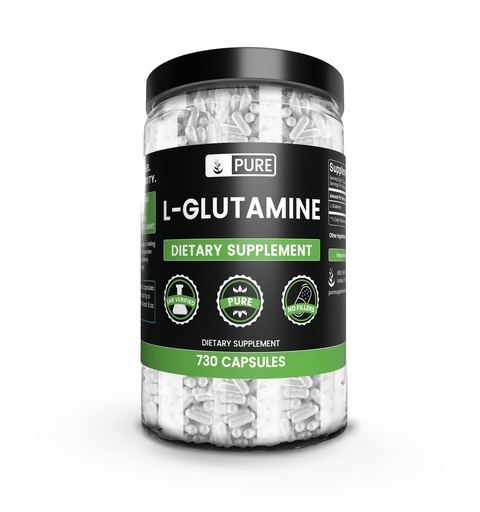 [BRSWGAI2OYBRUCQ7] Pure Original Ingredients L-Glutamine (730 Capsules) No Magnesium Or Rice Fillers, Always Pure, Lab Verified