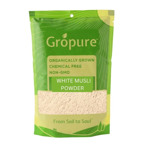 [BRSRAGT4O4FWA3QY] GroPure Organic Safed Musli Root Powder, White Musli, Ayurvedic Herb, 400g